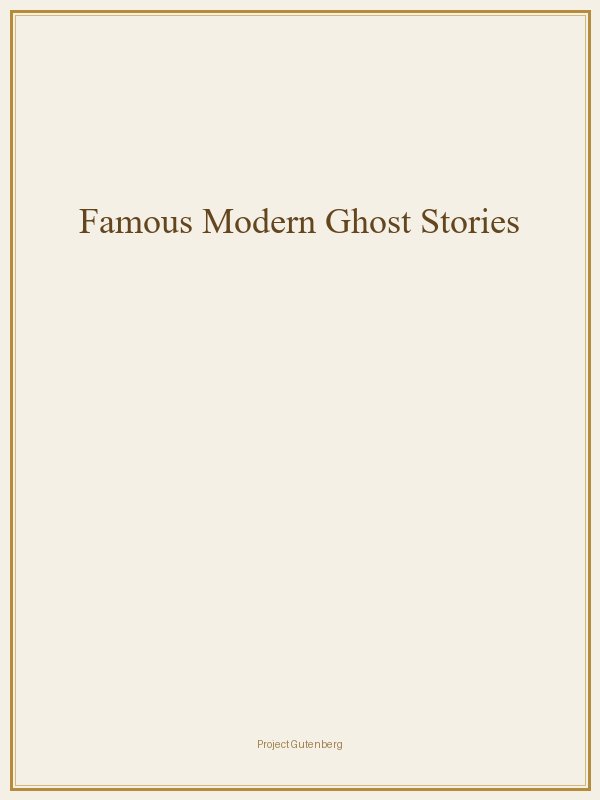 Famous Modern Ghost Stories